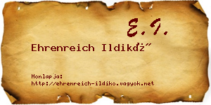 Ehrenreich Ildikó névjegykártya